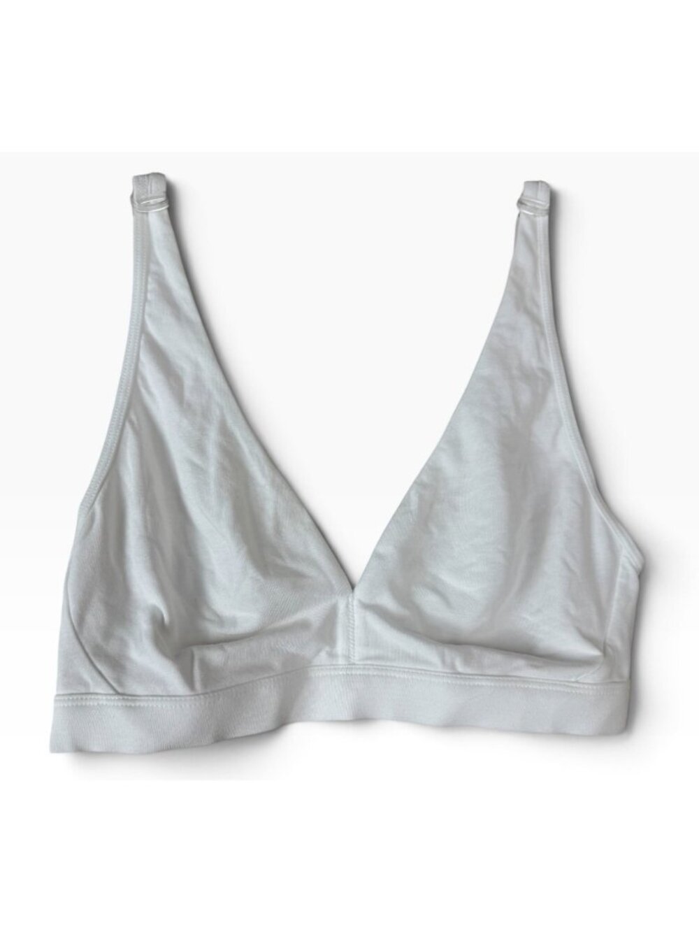 State of Day NEW Bright White Cotton Modal Bralette Size XL Wireless Basic Soft